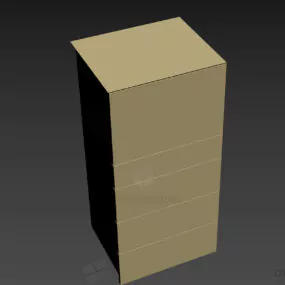 White Locker Si Drawers 3d model