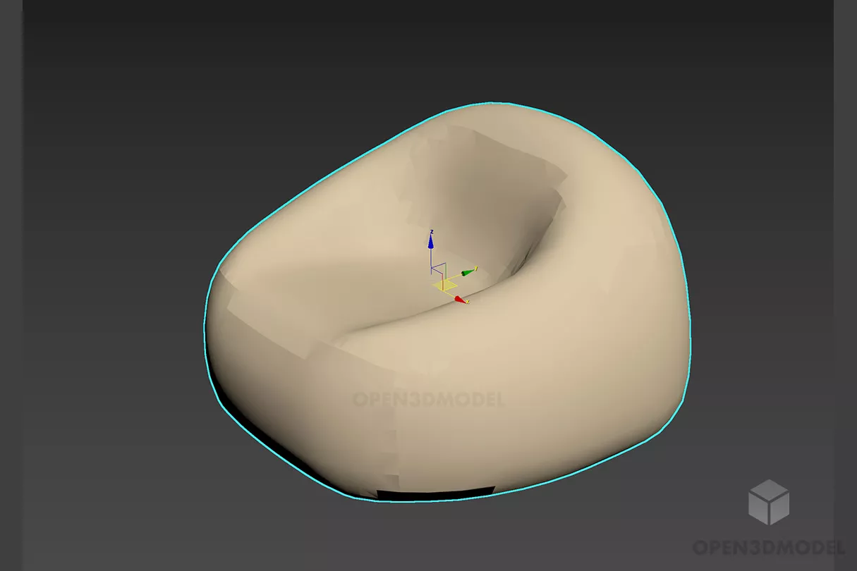 Scandinavian Armchair 3d model
