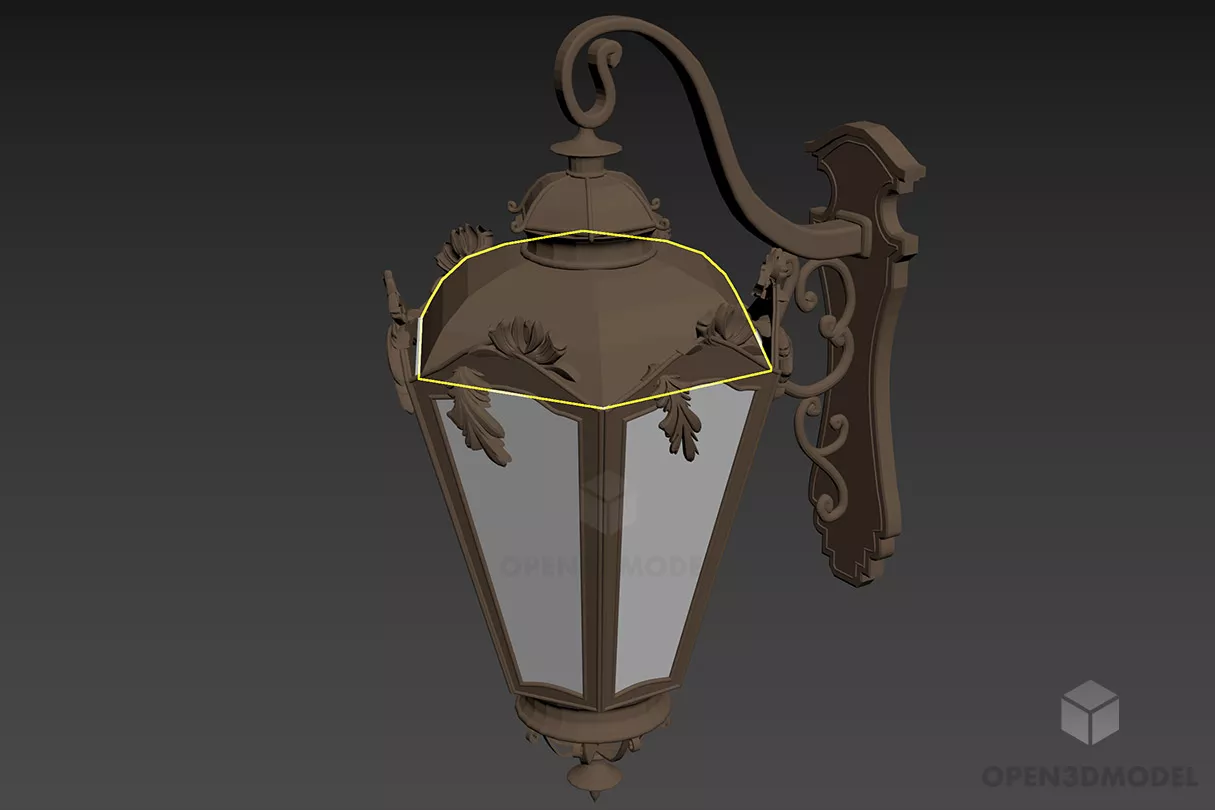 Red Lantern Lamp, Chinese Lamp Style 3d model