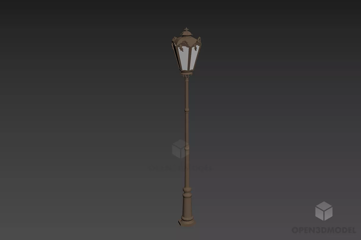 Antique Lamppost, Bronze Lamp Free 3d Model - .3ds, .Gsm - Open3dModel