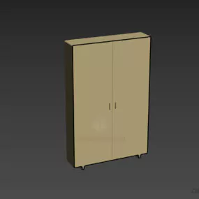 Ash Locker Wooden Material 3d model