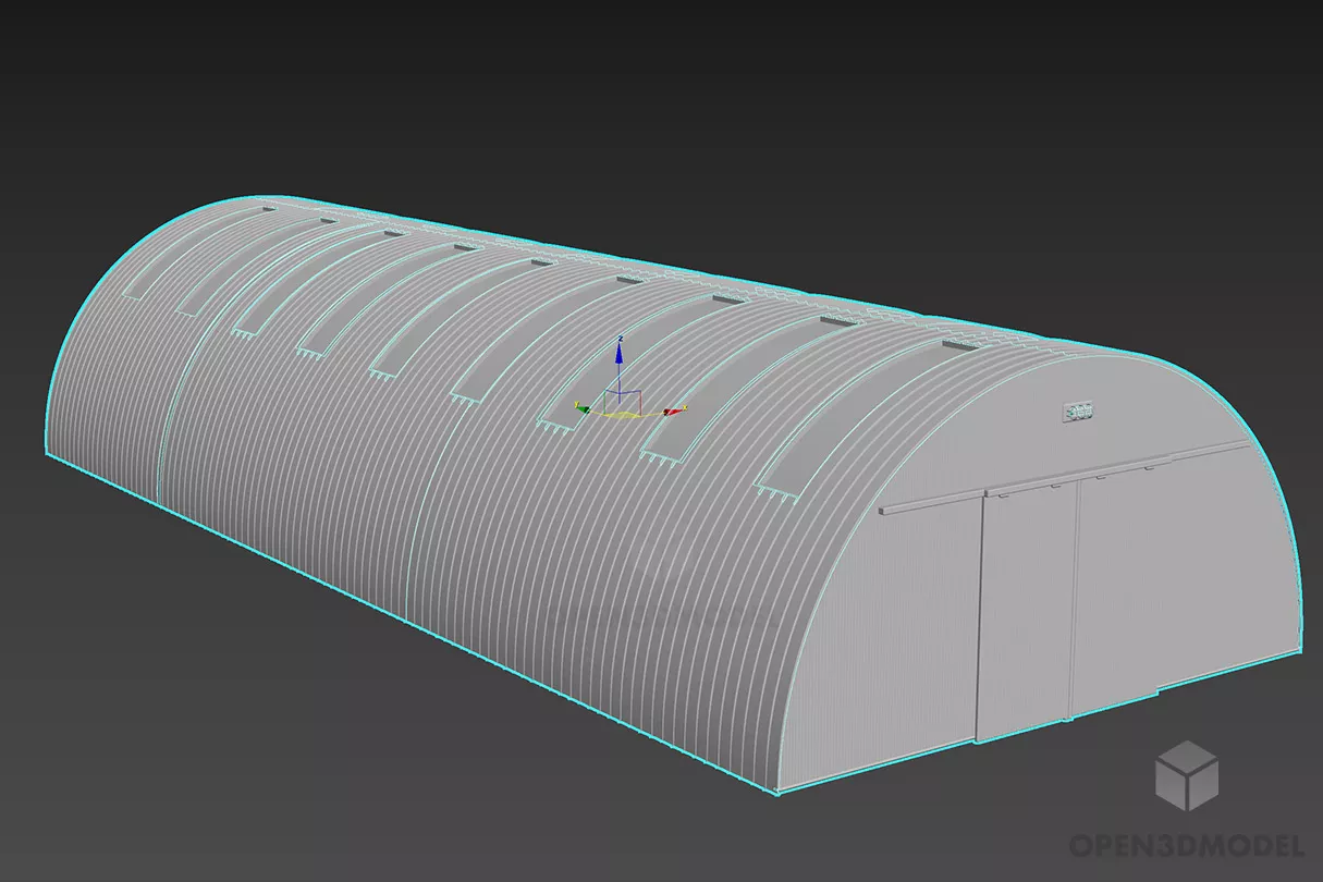 Simple Market Building 3d model