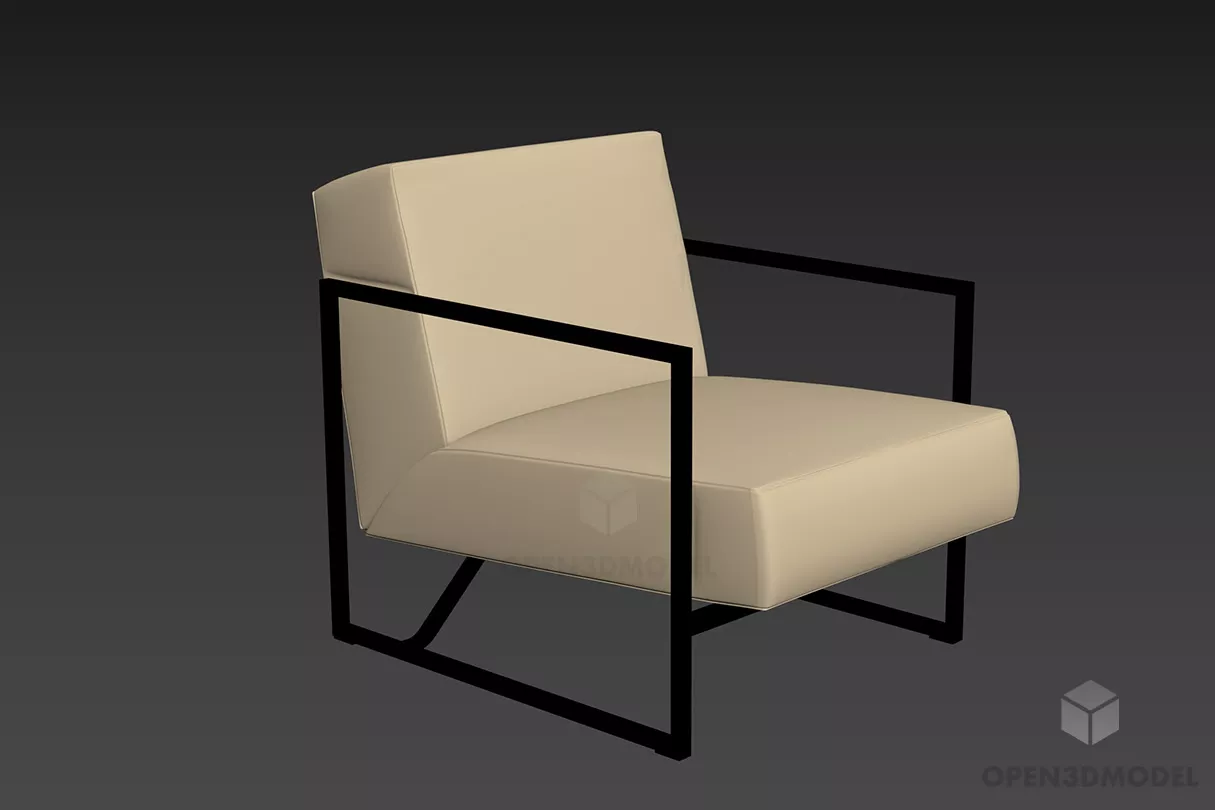 Upholstered Sofa Tufted Style 3d model