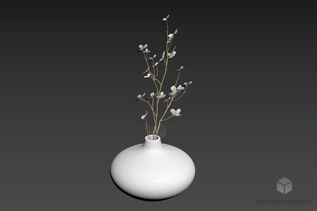 Ikea Vase With Decorative 3d model Ikea Vase With Decorative 3d model
