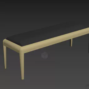 Low Seat Ash Wooden 3d model