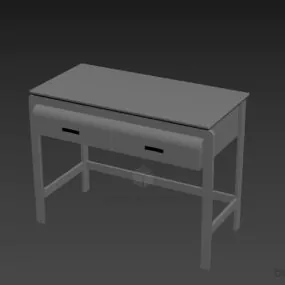 Walnut Dressing Table 3d model