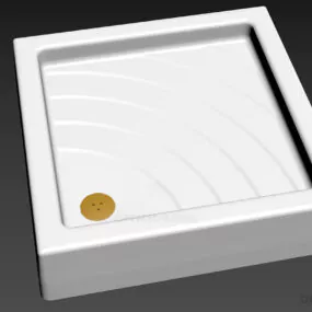 Square Shower Equipment Floor 3d model