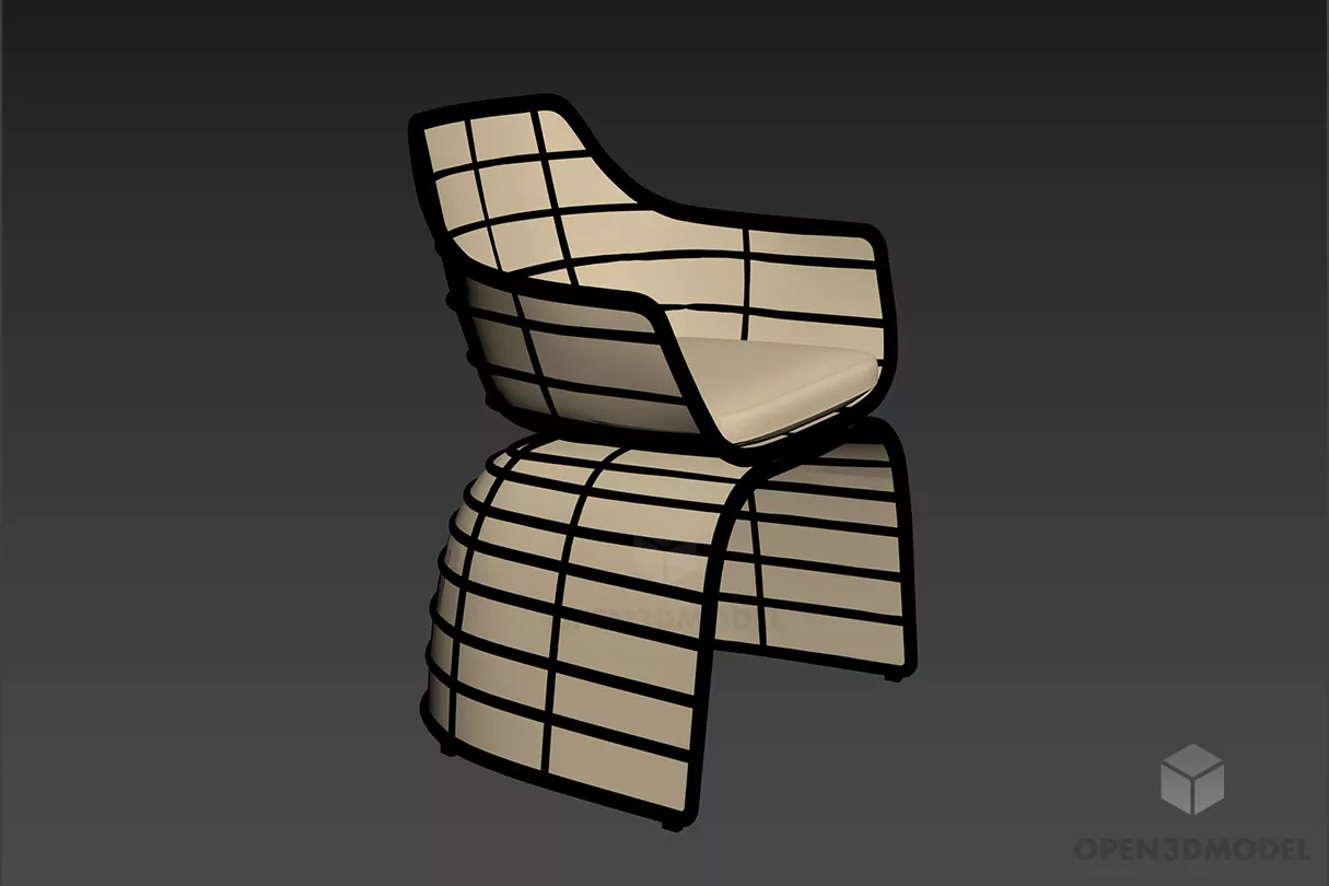 Chinese Ming Armchair 3d model
