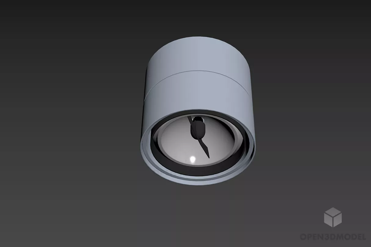 Ceiling Lamp Square Frame With Bulbs 3d model