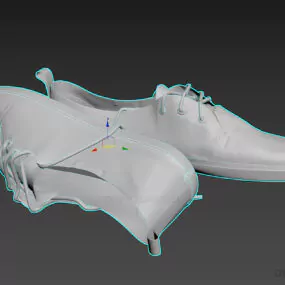 Fashion Shoes Brown 3d model