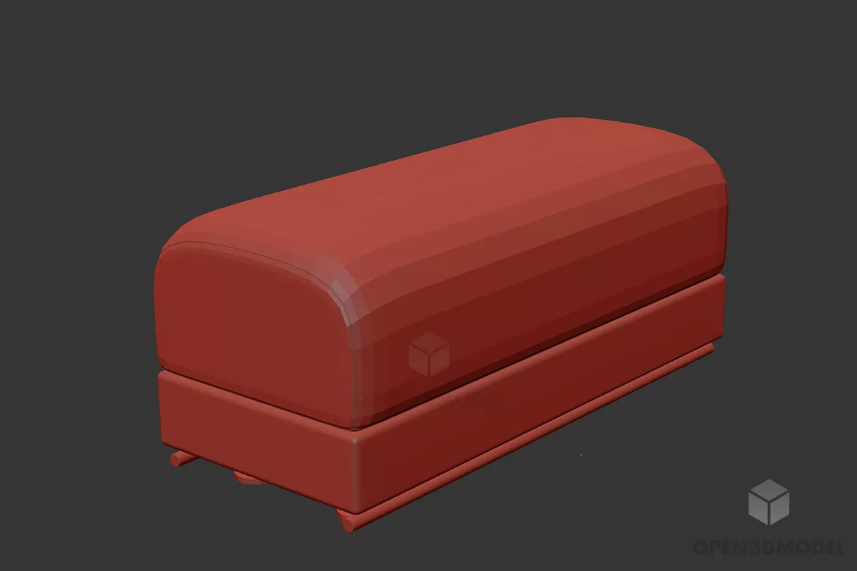 Thick Upholstered Seat 3d model Thick Upholstered Seat 3d model