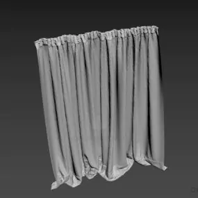 Transparent Pink Curtain 3d model