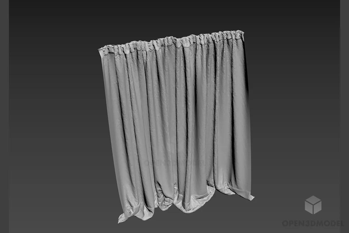 Transparent Pink Curtain Free 3d Model - .3ds, .Gsm - Open3dModel