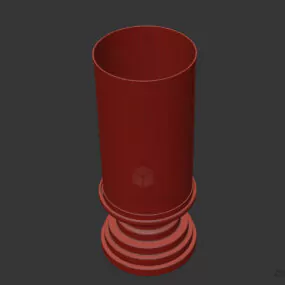 Silver Candlestick Lamp 3d model
