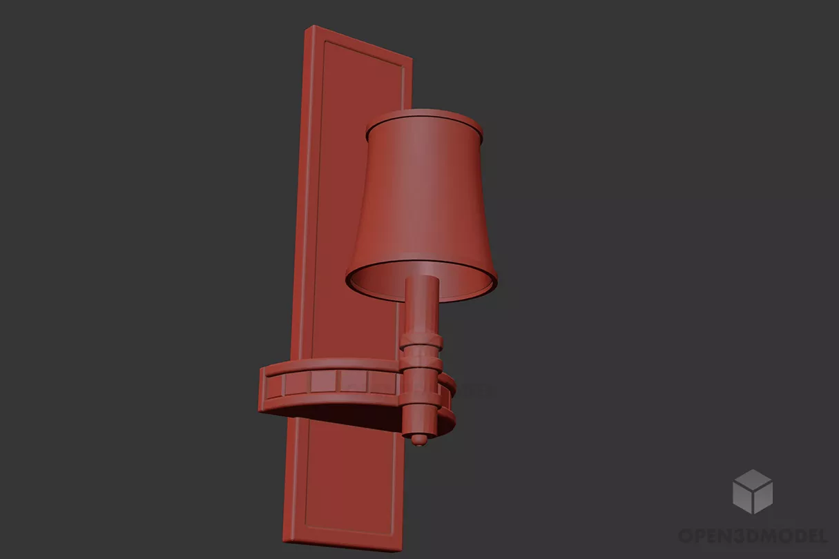 Ceiling Pendant Lamp With Square Shade 3d model