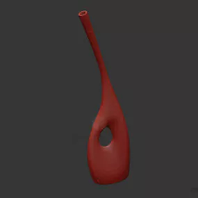 White Vase Ceramic For Decoration 3d model