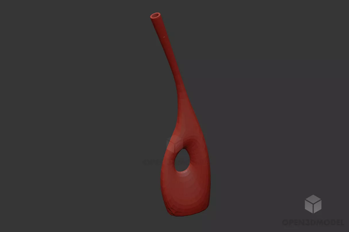 Ceramic Vase With Circular Textures 3d model