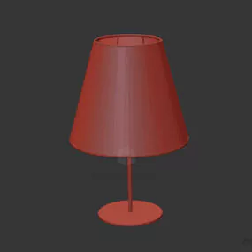 Table Lamp With Transparent Shade 3d model