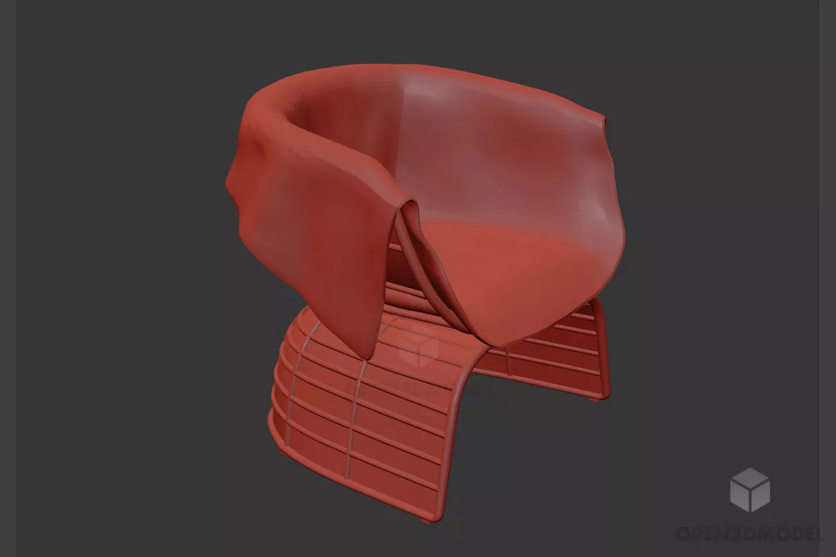 Comfortable Cube Armchair 3d model