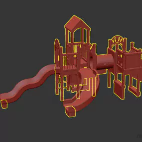 Playground Equipment Slide For Kid 3d model