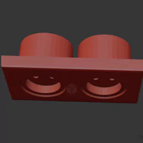 Dual Socket Wall Mounted 3d model