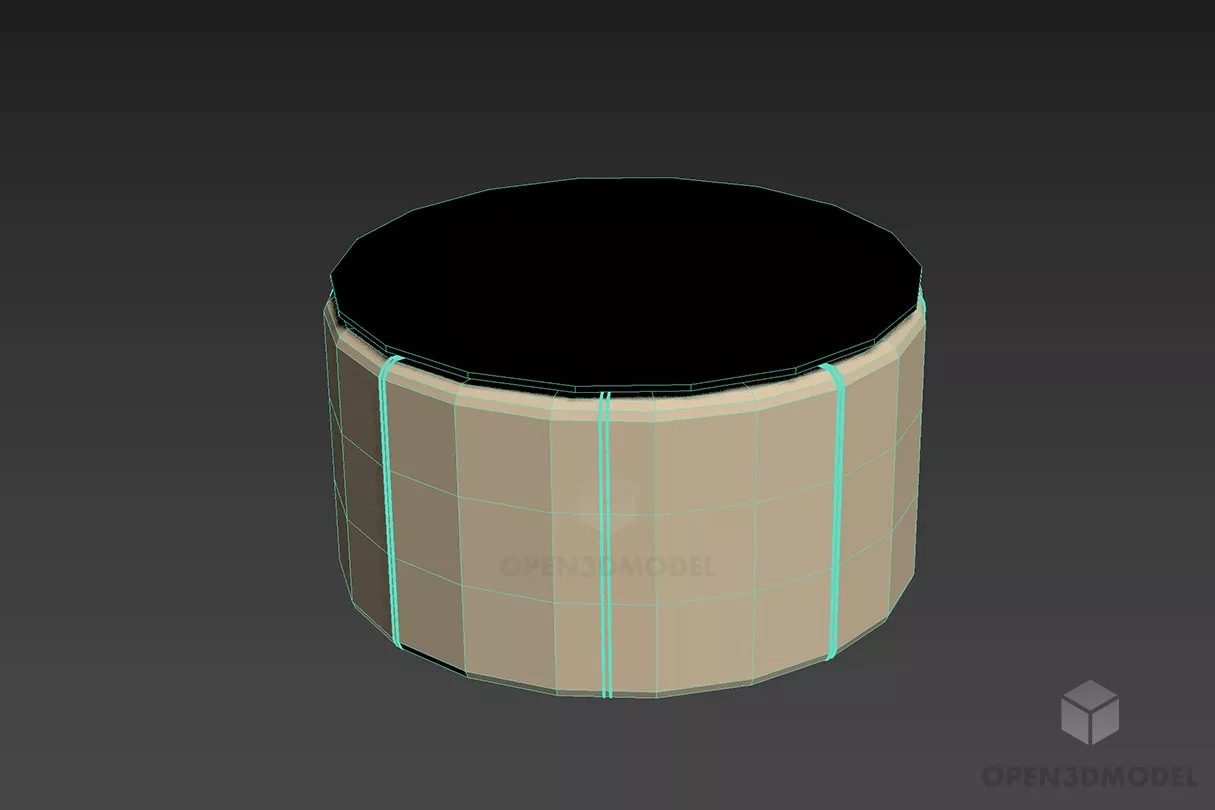 Work Table T Shape Wit Hdrawer 3d model