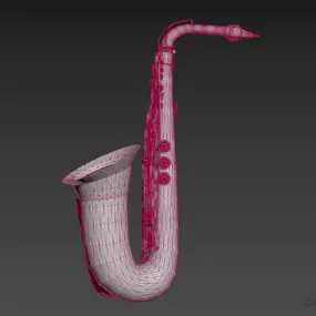 Brass Saxophone 3d model