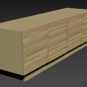 Wrinkled Side Cabinet 3d model