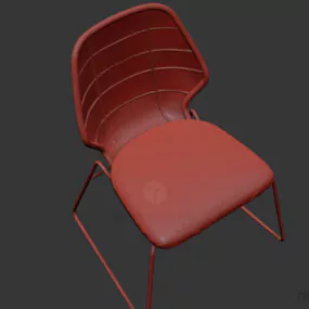 Outdoor Small Chair With Steel Frame 3d model