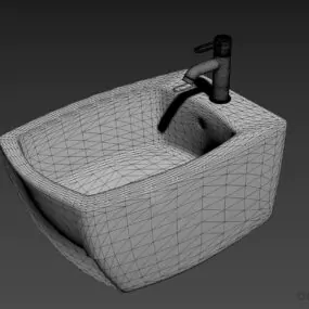 Sink Cantilever Bathroom Sanitary 3d model