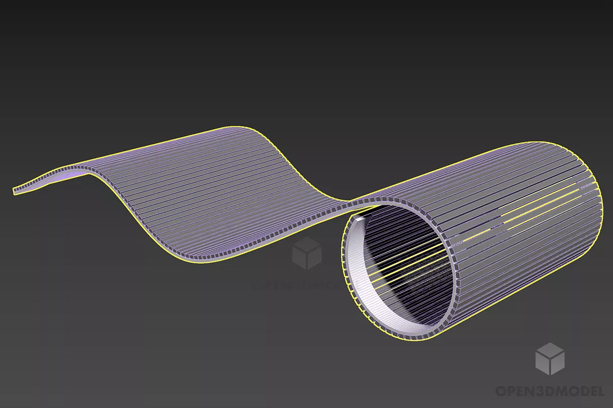 Curved Wave Lounge Chair 3d model Curved Wave Lounge Chair 3d model