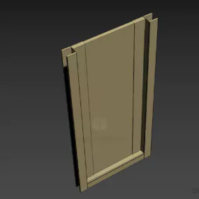 Home Door Walnut Wood 3d model