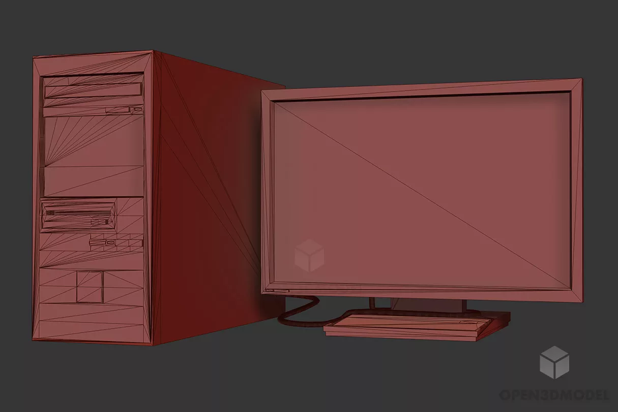 Samsung Monitor With Stand 3d model