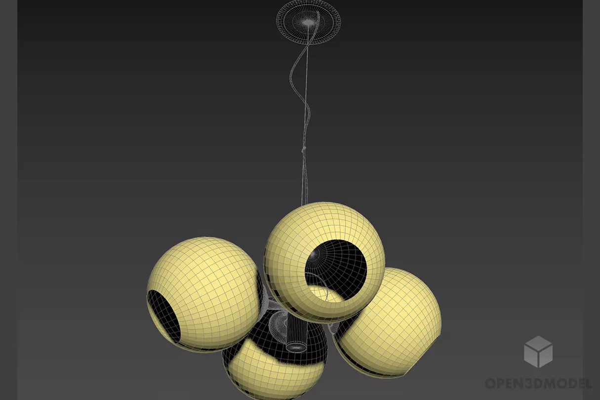 Eglo Pendant Lamp, Sphere Shade Lamp 3d model