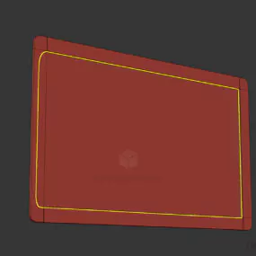 Rectangle Mirror With Hidden Frame Top 3d model