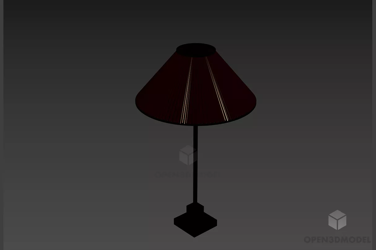 Glass Table Fixed Leg 3d model