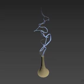 Decorative Vase With Dry Plant 3d model