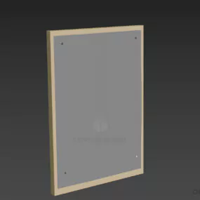 Abstract Picture In Wood Frame 3d model