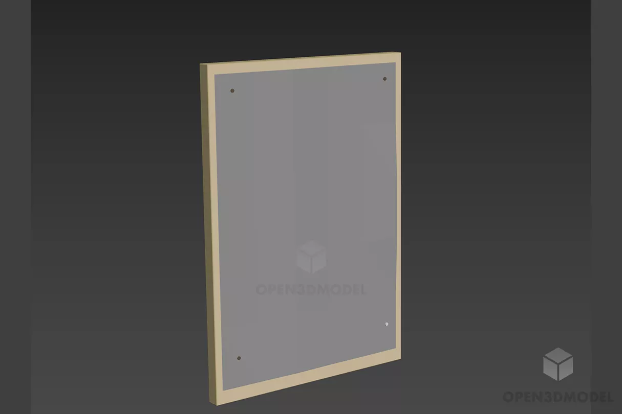 Abstract Picture In Wood Frame 3d model Abstract Picture In Wood Frame 3d model