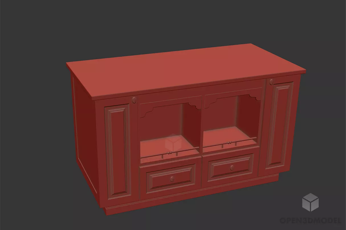 Rectangular Table Glass Top Material 3d model