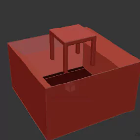 Square Ceiling Lamp With Glass Frame 3d model
