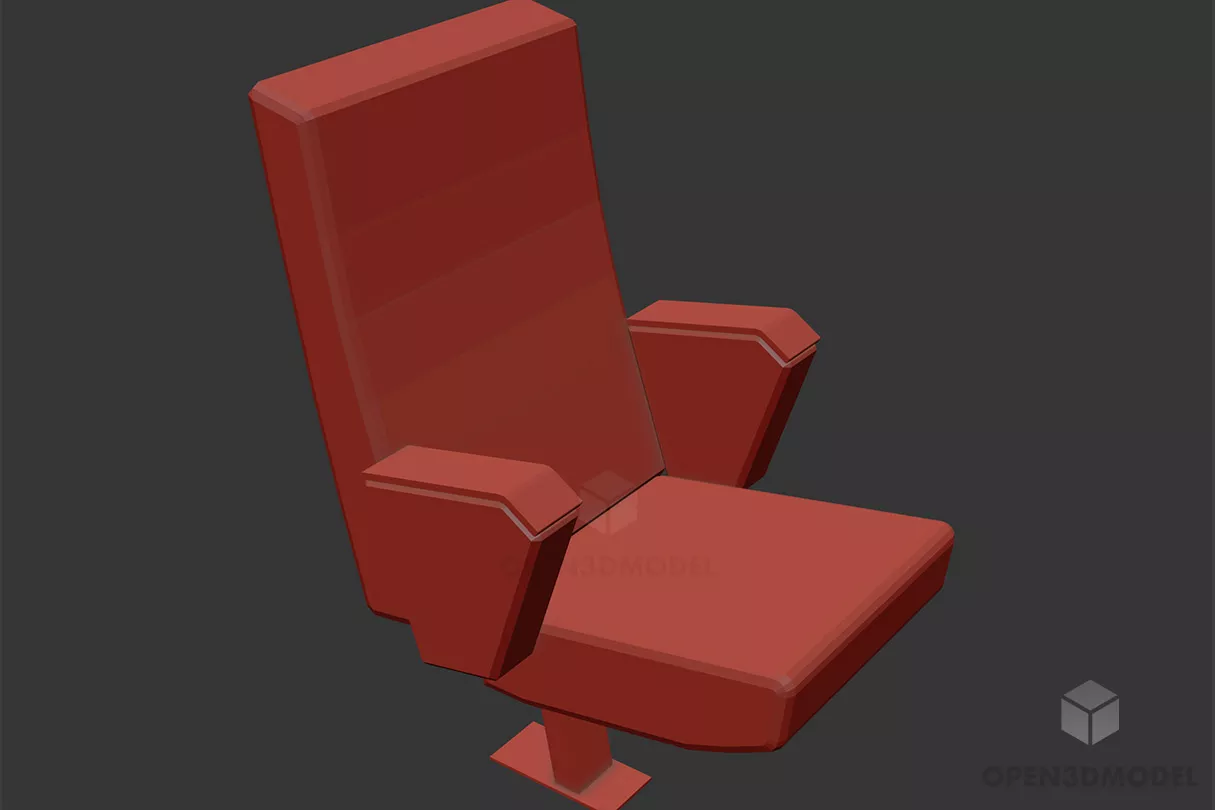 Wood Bar Chair Simple Style 3d model