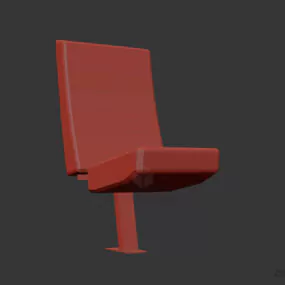 Salon Leather Chair Grey Color 3d model