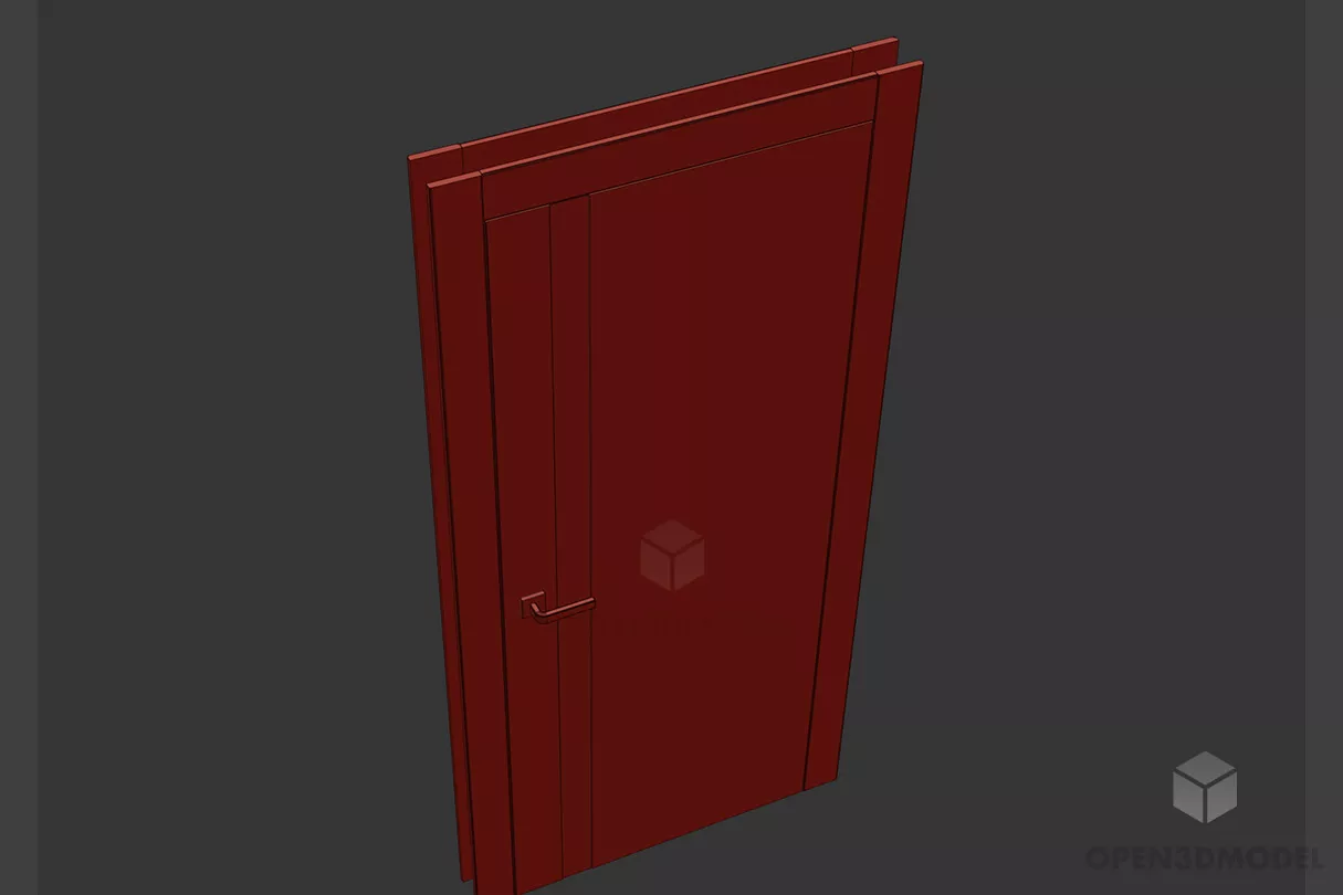 Apartment Door With Handle 3d model Apartment Door With Handle 3d model