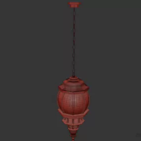 Ceiling Antique Lamp Sphere Bulb 3d model