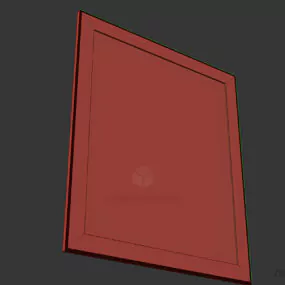 Rectangular Mirror Black Frame 3d model
