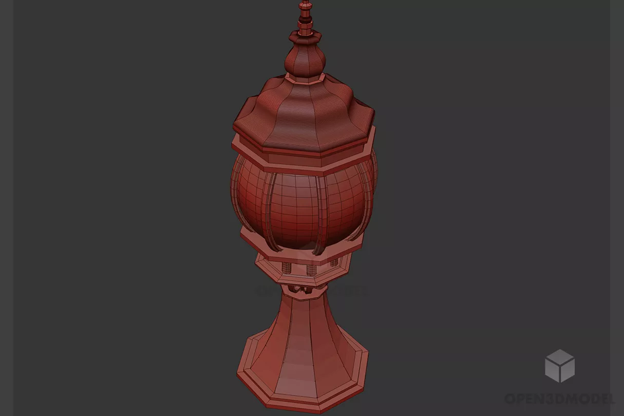 Antique Lamp Free 3d Model - .3ds, .Gsm - Open3dModel