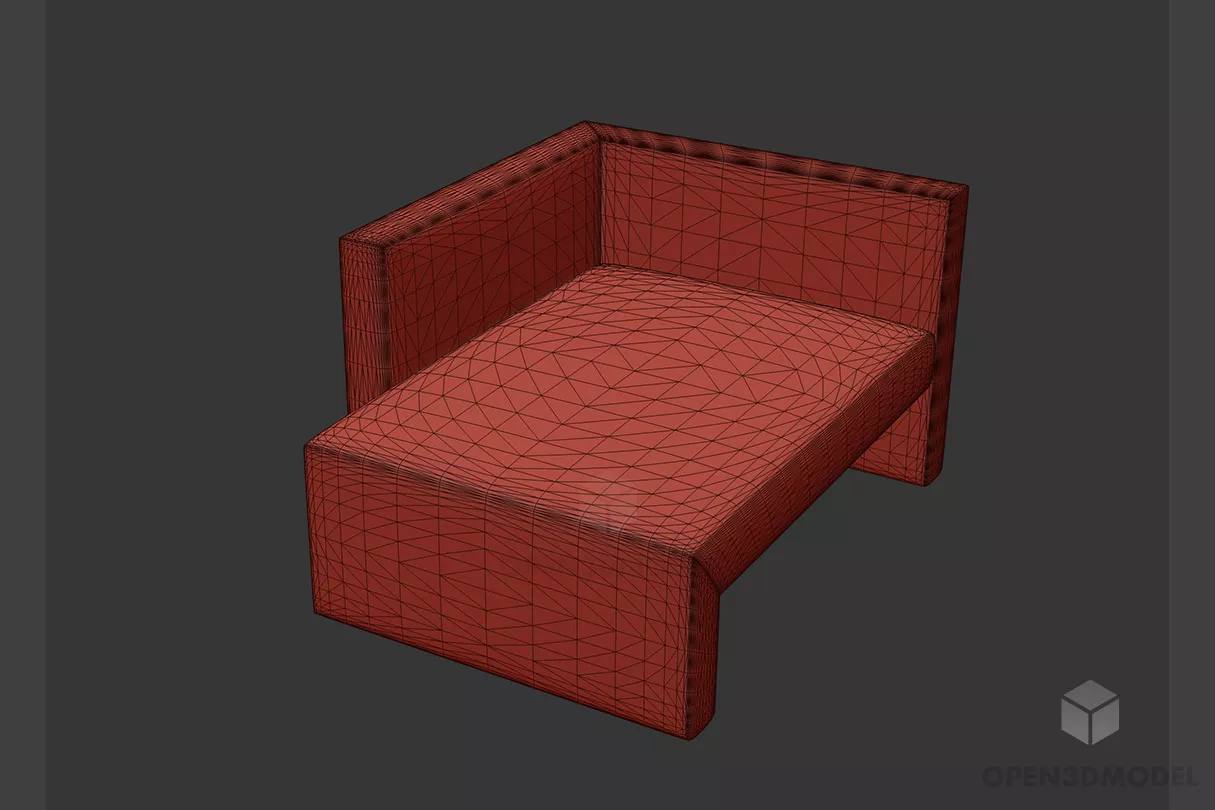Corner Armchair 3d model Corner Armchair 3d model