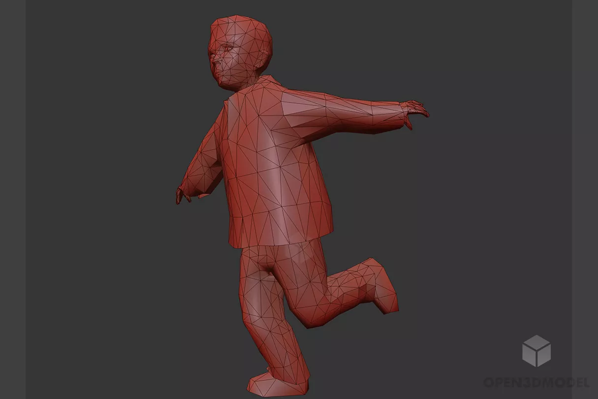 Character Boy Runing 3d model Character Boy Runing 3d model