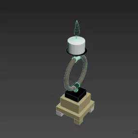 Candlestick Table Lamp With Stand 3d model